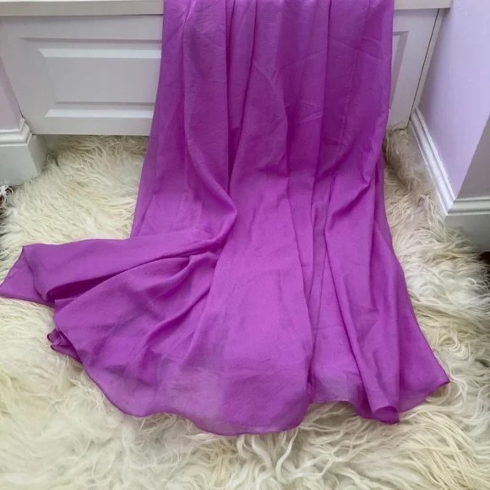 HALSTON HERITAGE V-Neck Long Dress - Picture 12 of 12